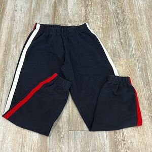 Vintage brandy Melville sweatpants - navy with red and white stripe on side